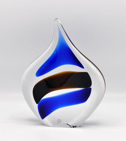 Loranto + Disc plat L, blauw/zwart streep